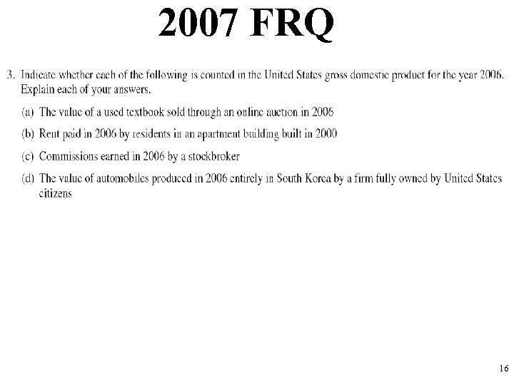 2007 FRQ 16 