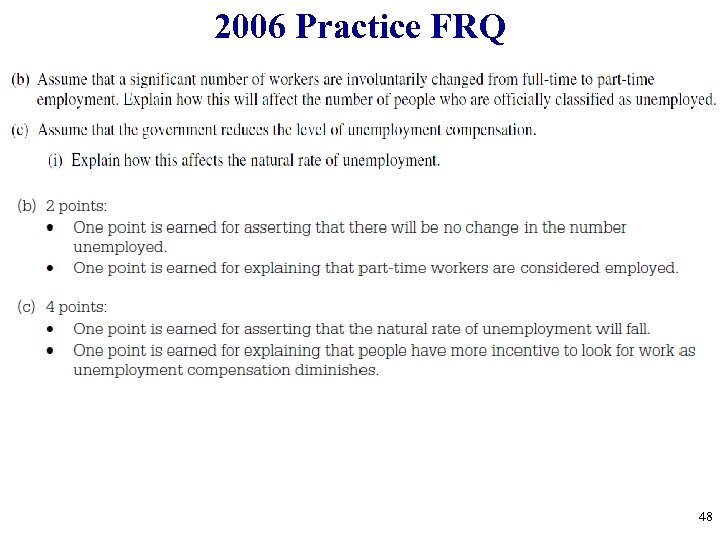 2006 Practice FRQ 48 