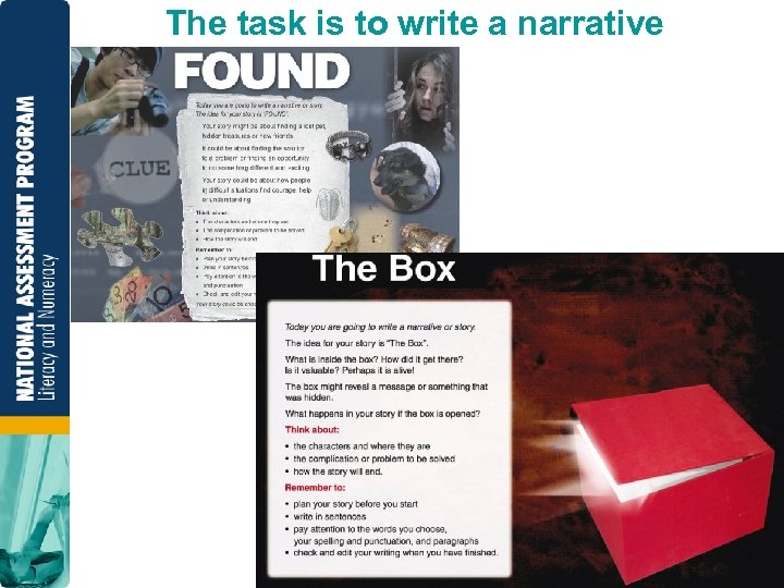 The task is to write a narrative 
