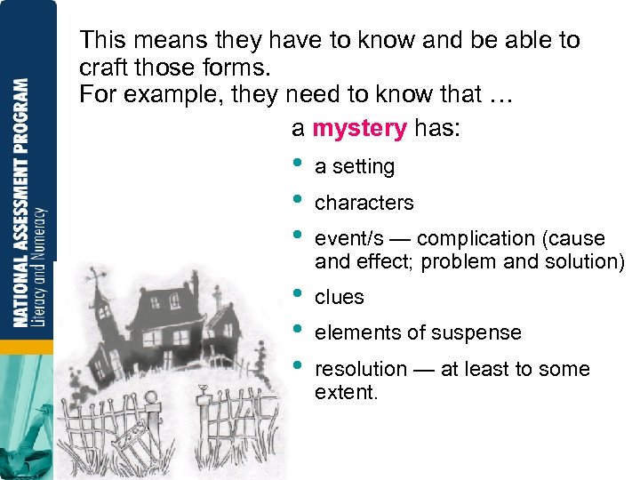 This means they have to know and be able to craft those forms. For