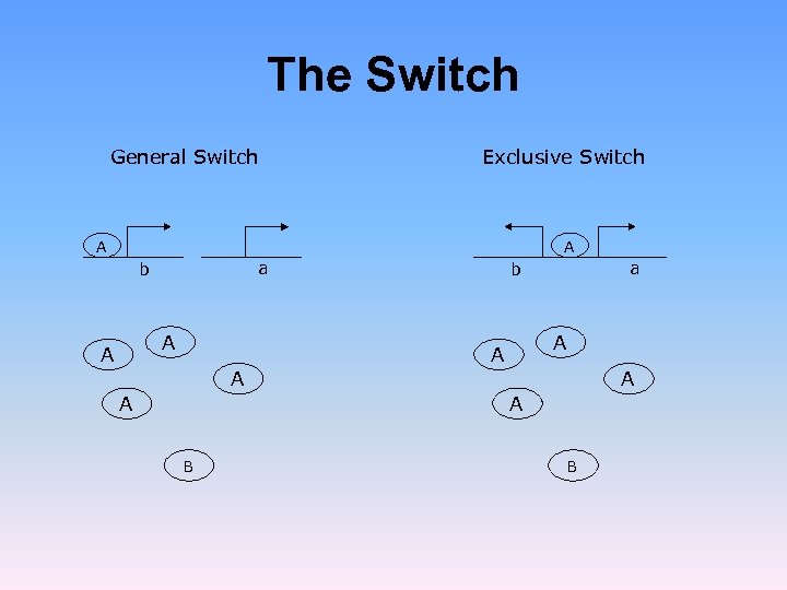 The Switch General Switch Exclusive Switch A A a b A A A B