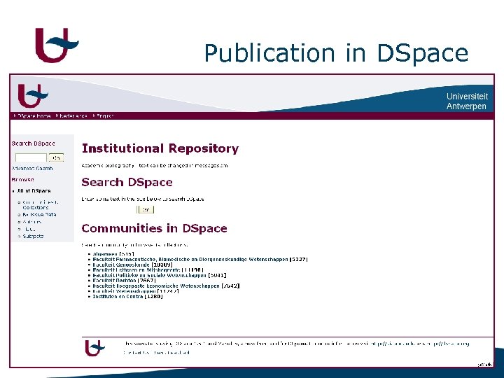 Publication in DSpace 11 