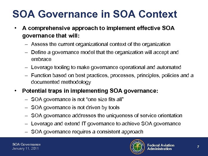 SOA Governance in SOA Context • A comprehensive approach to implement effective SOA governance