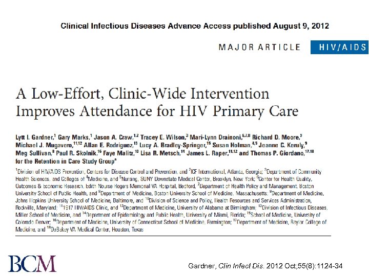 3/16/20 18 Gardner, Clin Infect Dis. 2012 Oct; 55(8): 1124 -34 