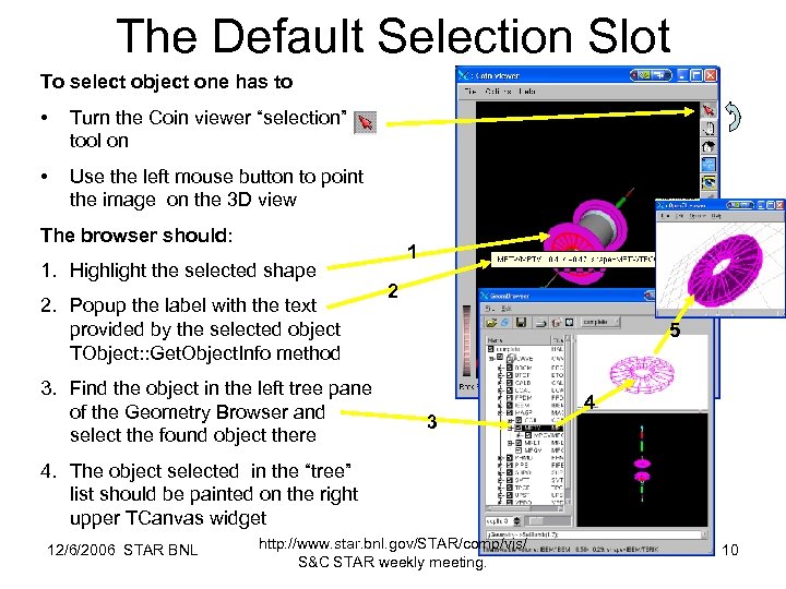 The Default Selection Slot To select object one has to • Turn the Coin