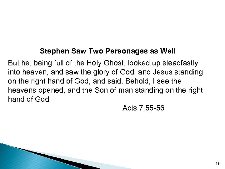 Stephen Saw Two Personages as Well But he, being full of the Holy Ghost,