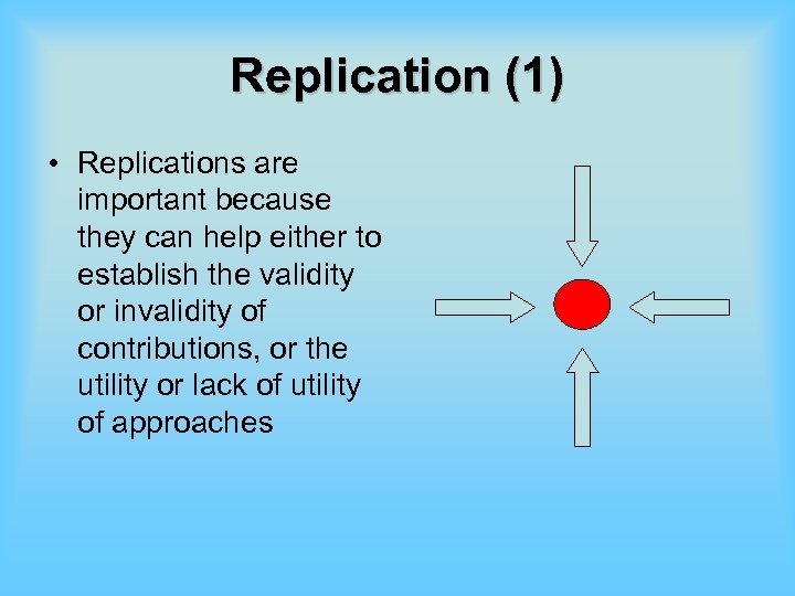 Replication (1) • Replications are important because they can help either to establish the