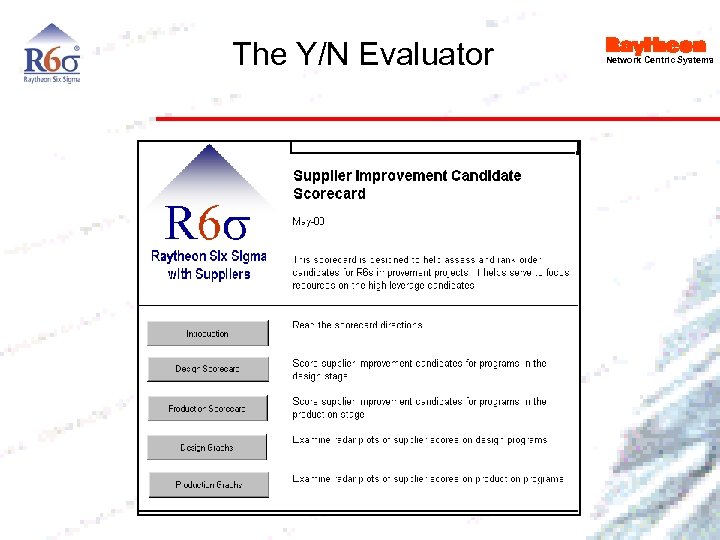 The Y/N Evaluator Network Centric Systems 