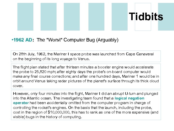 Tidbits • 1962 AD: The 