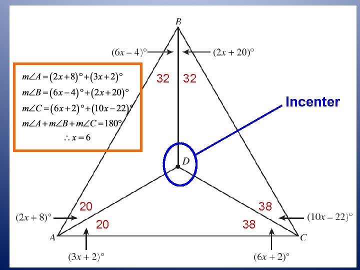 32 32 Incenter 20 38 