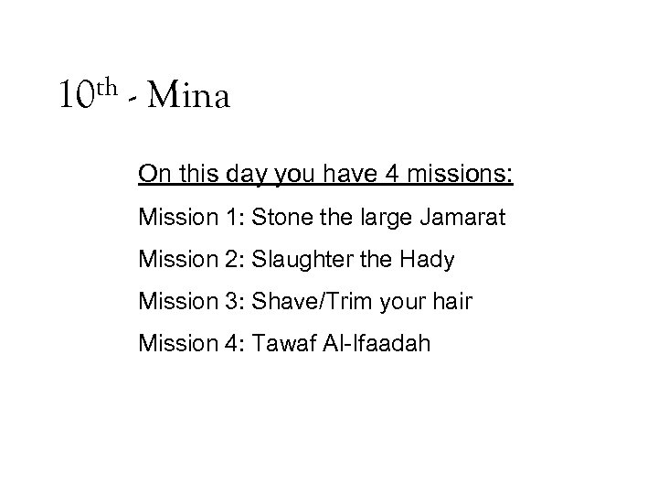 th 10 - Mina On this day you have 4 missions: Mission 1: Stone