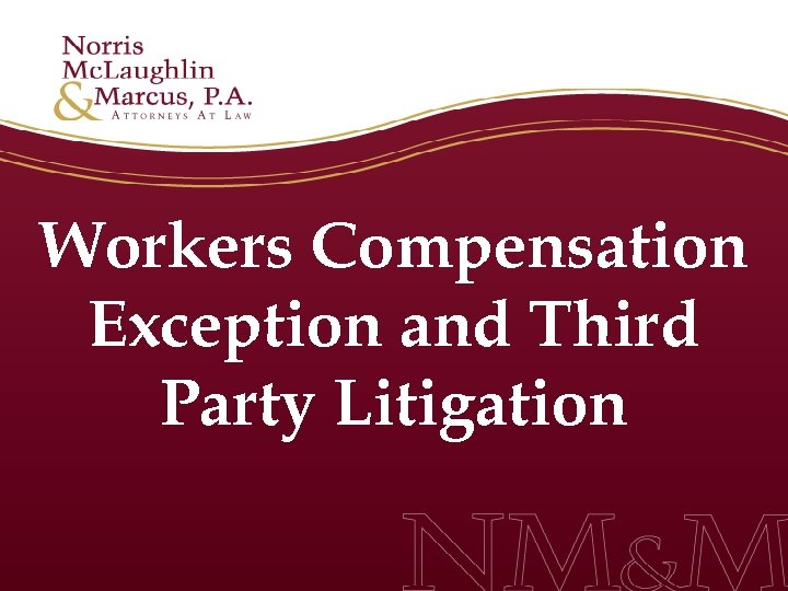Workers Compensation Exception and Third Party Litigation 