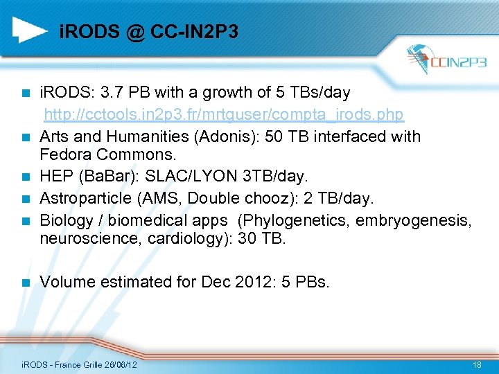 i. RODS @ CC-IN 2 P 3 n n n i. RODS: 3. 7