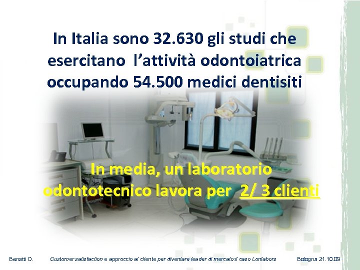 In Italia sono 32. 630 gli studi che esercitano l’attività odontoiatrica occupando 54. 500