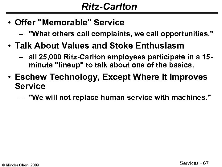 Ritz-Carlton • Offer 