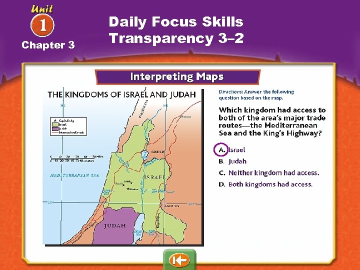 Chapter 3 Daily Focus Skills Transparency 3– 2 