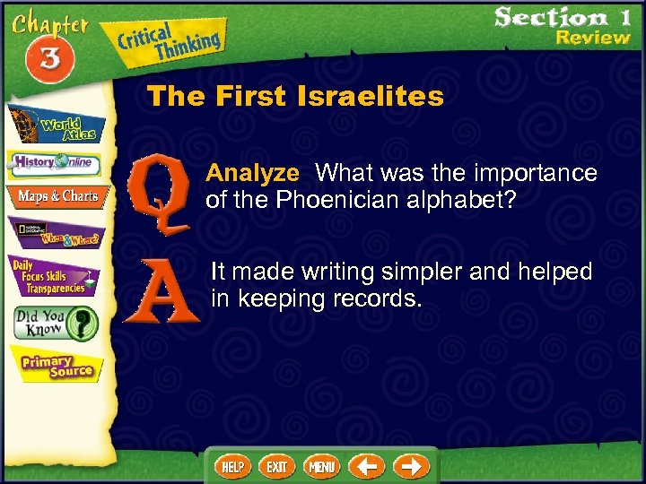 The First Israelites Analyze What was the importance of the Phoenician alphabet? It made