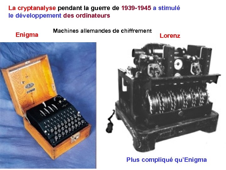 La cryptanalyse pendant la guerre de 1939 -1945 a stimulé le développement des ordinateurs