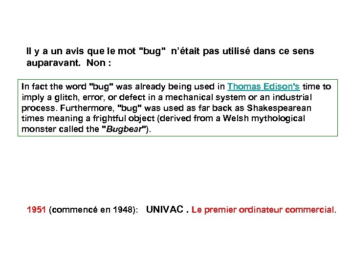 Il y a un avis que le mot 