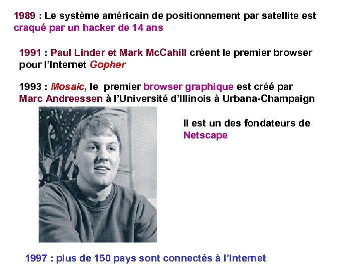 1989 : Le système américain de positionnement par satellite est craqué par un hacker