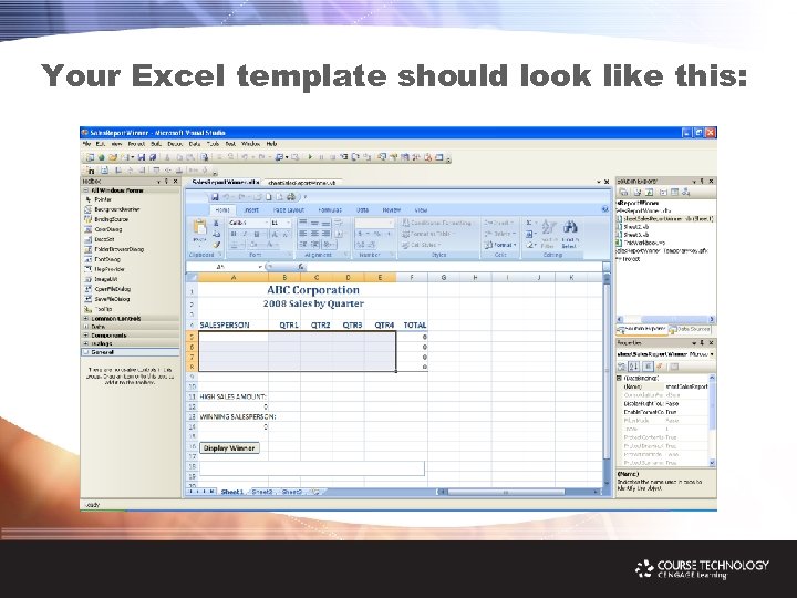 Your Excel template should look like this: 