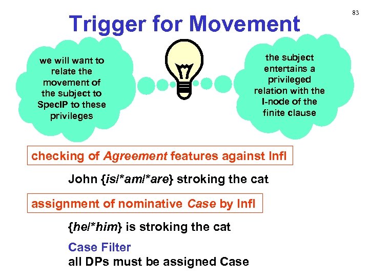 Trigger for Movement we will want to relate the movement of the subject to