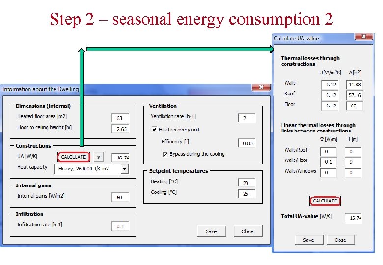 Step 2 – seasonal energy consumption 2 