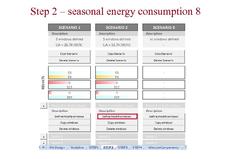 Step 2 – seasonal energy consumption 8 