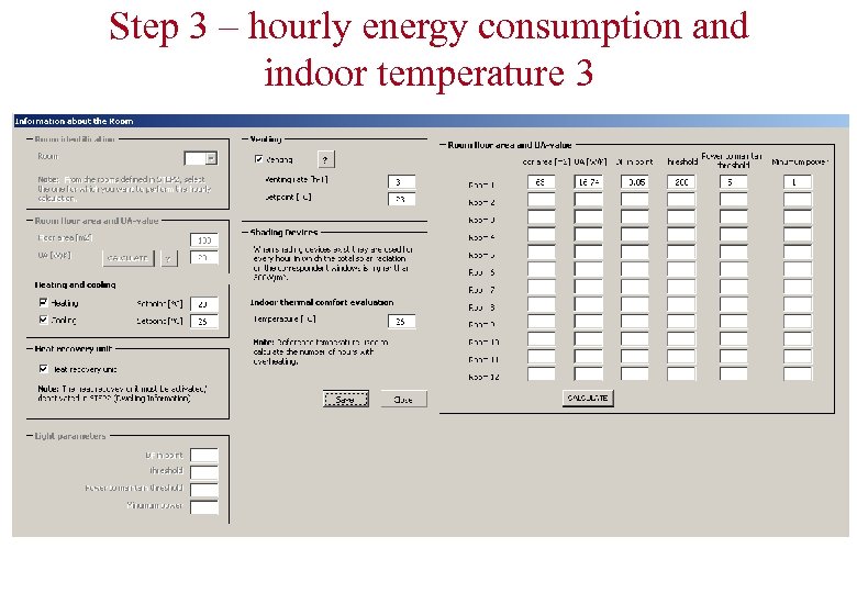 Step 3 – hourly energy consumption and indoor temperature 3 