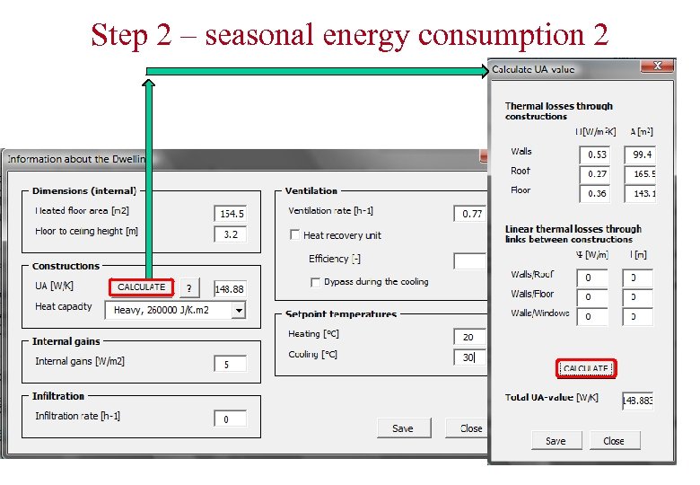 Step 2 – seasonal energy consumption 2 