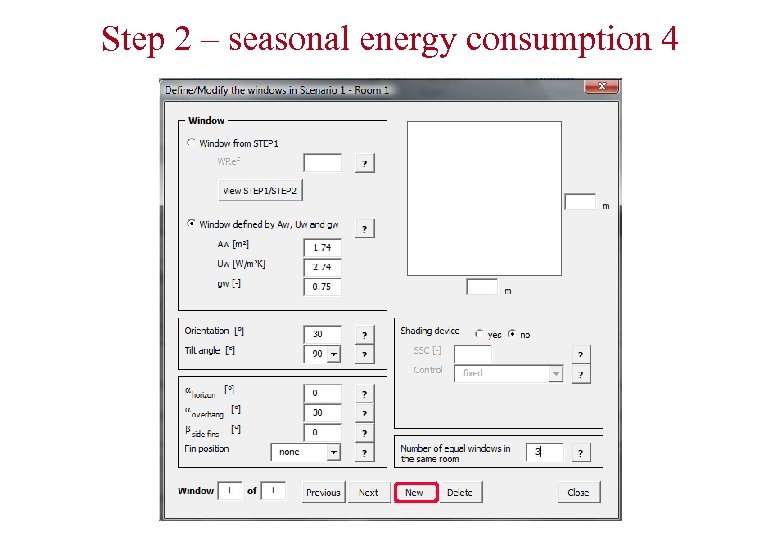 Step 2 – seasonal energy consumption 4 