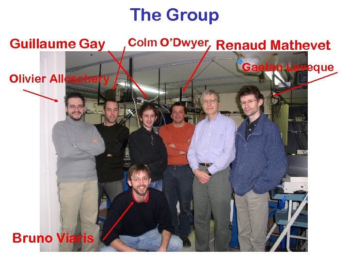 The Group Guillaume Gay Olivier Alloschery Bruno Viaris Colm O’Dwyer Renaud Mathevet Gaetan Leveque