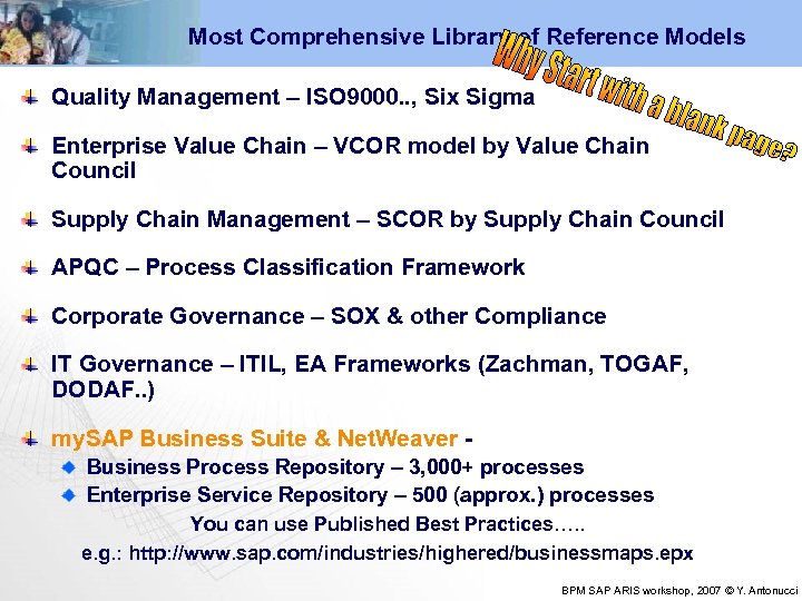 Most Comprehensive Library of Reference Models Quality Management – ISO 9000. . , Six