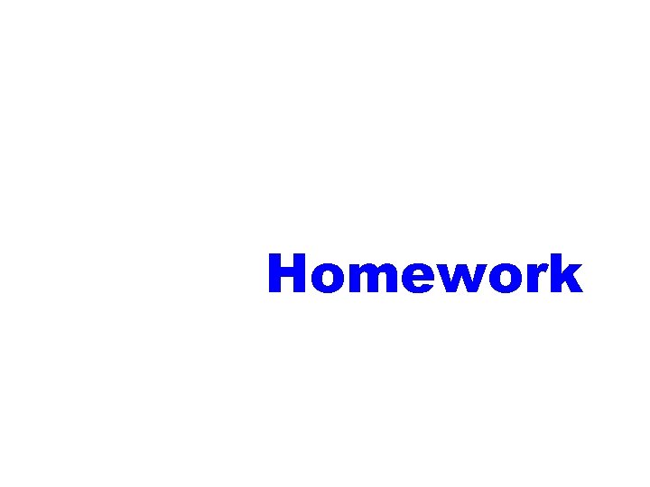 Homework 