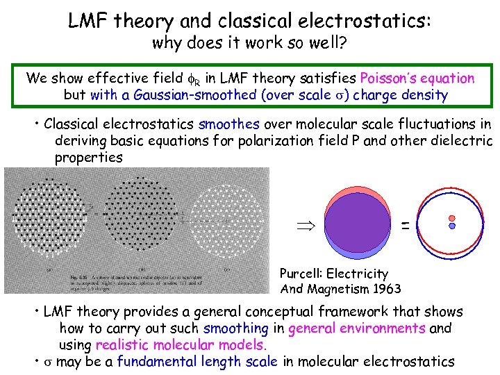 LMF theory and classical electrostatics: why does it work so well? We show effective