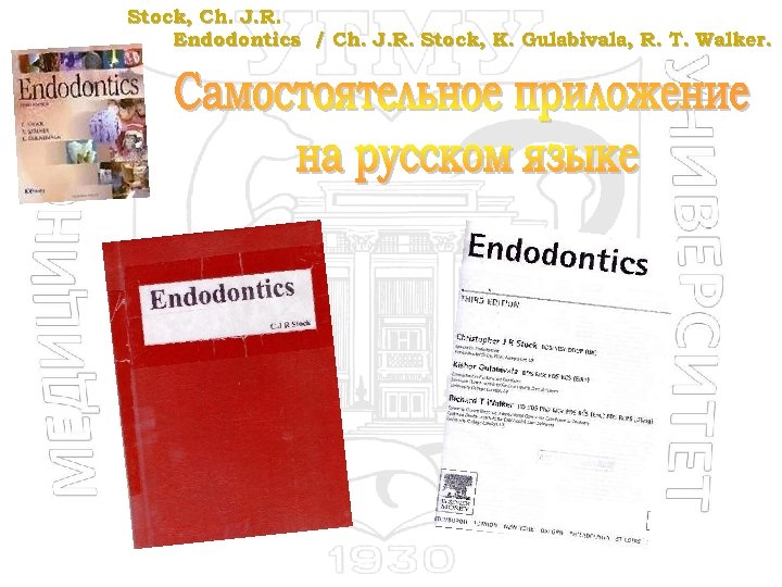 Stock, Ch. J. R. Endodontics / Ch. J. R. Stock, K. Gulabivala, R. T.