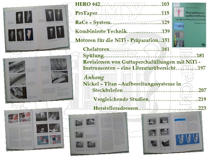 HERO 642……………. . . … 103 Pro. Taper…………. . . ……. …. 115 Ra.