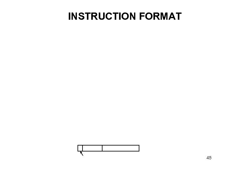 INSTRUCTION FORMAT 45 