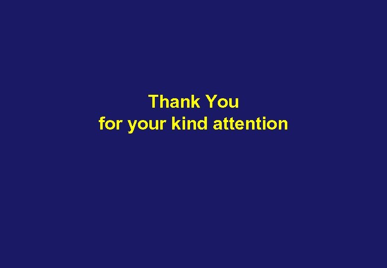 Thank You for your kind attention 