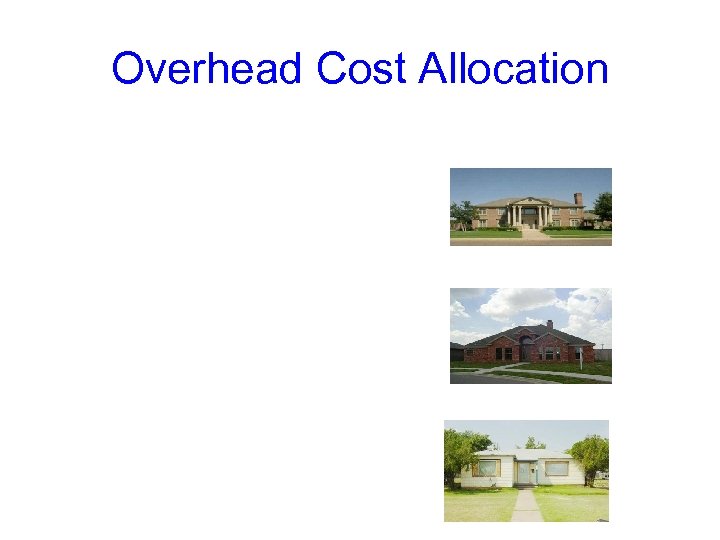 Overhead Cost Allocation 