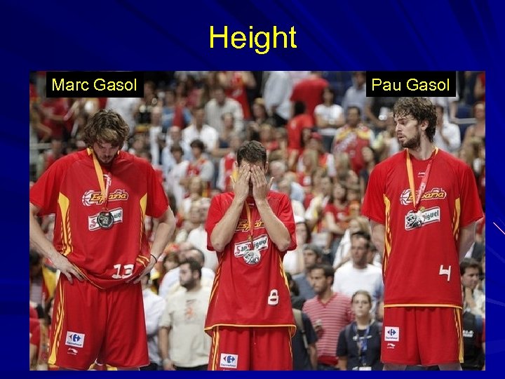 Height Marc Gasol Pau Gasol 