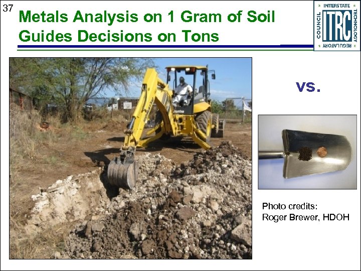 37 Metals Analysis on 1 Gram of Soil Guides Decisions on Tons vs. Photo
