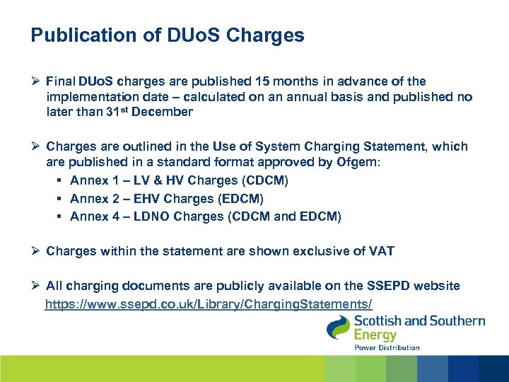 Publication of DUo. S Charges Ø Final DUo. S charges are published 15 months