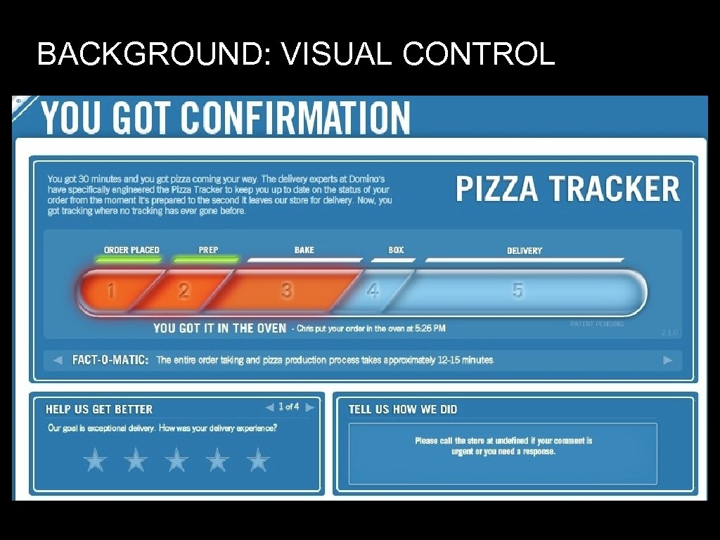 BACKGROUND: VISUAL CONTROL 