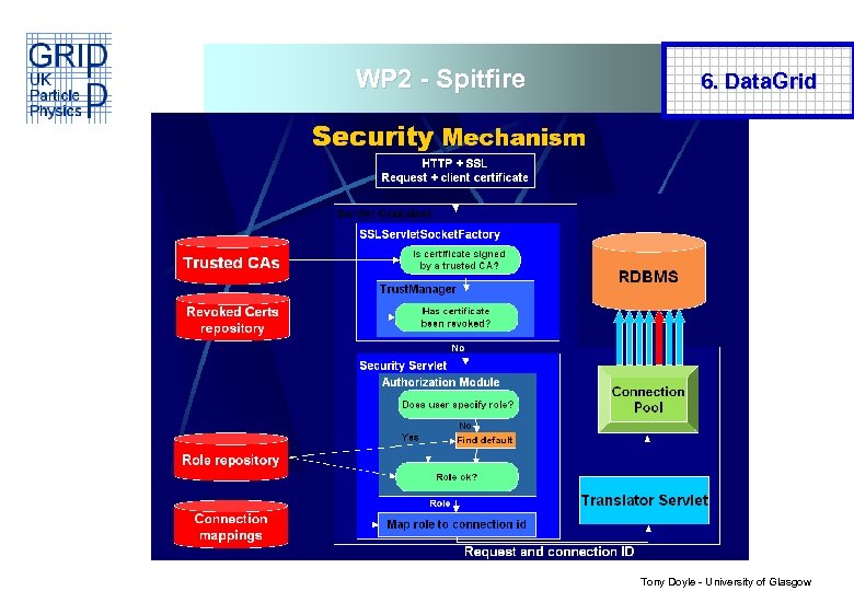 WP 2 - Spitfire 6. Data. Grid Tony Doyle - University of Glasgow 
