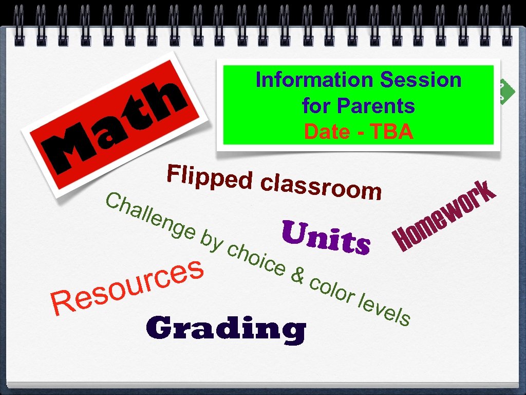 a M Information Session BIG for Parents questions Date - TBA h t Flipped