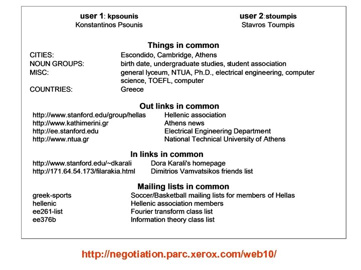 http: //negotiation. parc. xerox. com/web 10/ 