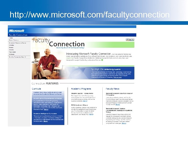 http: //www. microsoft. com/facultyconnection 