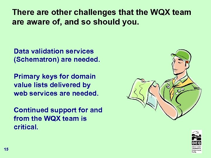 There are other challenges that the WQX team are aware of, and so should