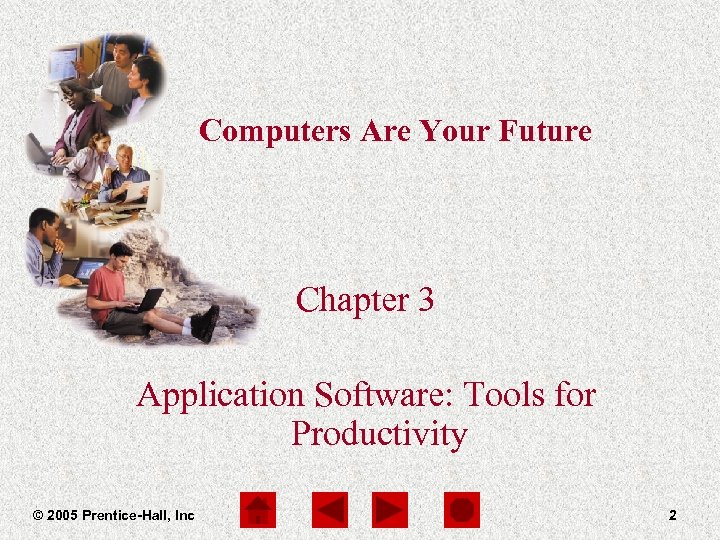 Computers Are Your Future Chapter 3 Application Software: Tools for Productivity © 2005 Prentice-Hall,